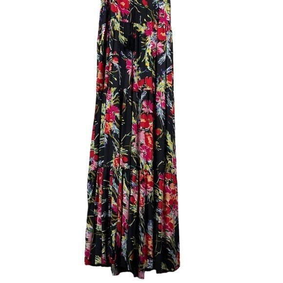 Umgee Sleeveless Floral Print Tiered Maxi Dress Size Small - Picture 3 of 8